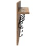 Perchero de pared con estante Madera vieja 60 x 40 x 12 cm en Estanterías | Comprar online en Foru.es