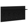 Perchero de pared con estante Roble Negro 80 x 40 x 12 cm en Estanterías | Comprar online en Foru.es