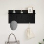 Perchero de pared con estante Roble Negro 80 x 40 x 12 cm en Estanterías | Comprar online en Foru.es