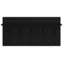 Perchero de pared con estante Roble Negro 80 x 40 x 12 cm en Estanterías | Comprar online en Foru.es