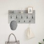 Perchero de pared con estante Gris Concreto 80 x 40 x 12 cm en Estanterías | Comprar online en Foru.es