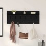 Perchero de pared con estante Roble Negro 100 x 40 x 12 cm en Estanterías | Comprar online en Foru.es