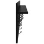 Perchero de pared con estante Roble Negro 100 x 40 x 12 cm en Estanterías | Comprar online en Foru.es
