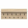 Perchero de pared con estante Roble Sonoma 100 x 40 x 12 cm en Estanterías | Comprar online en Foru.es