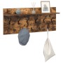 Perchero de pared con estante Roble ahumado 100 x 40 x 12 cm en Estanterías | Comprar online en Foru.es