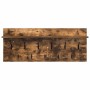 Perchero de pared con estante Roble ahumado 100 x 40 x 12 cm en Estanterías | Comprar online en Foru.es