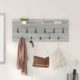 Perchero de pared con estante Gris Sonoma 100 x 40 x 12 cm en Estanterías | Comprar online en Foru.es