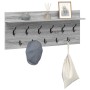 Perchero de pared con estante Gris Sonoma 100 x 40 x 12 cm en Estanterías | Comprar online en Foru.es