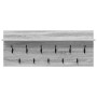 Perchero de pared con estante Gris Sonoma 100 x 40 x 12 cm en Estanterías | Comprar online en Foru.es