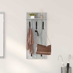 Perchero de pared con estante Gris Sonoma 40 x 10 x 90 cm en Estanterías | Comprar online en Foru.es