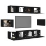 Set de muebles de salón TV 6 piezas madera ingeniería negro en Muebles TV | Comprar online en Foru.es