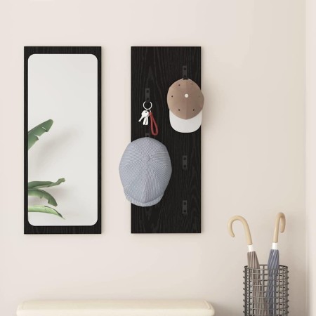 Perchero de pared Roble Negro 30 x 1,5 x 80 cm en Estanterías | Comprar online en Foru.es