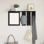 Perchero de pared con estante Roble negro 85 x 10 x 45 cm en Estanterías | Comprar online en Foru.es