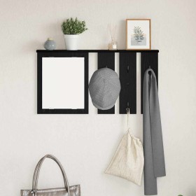 Perchero de pared con estante Roble negro 85 x 10 x 45 cm en Estanterías | Comprar online en Foru.es
