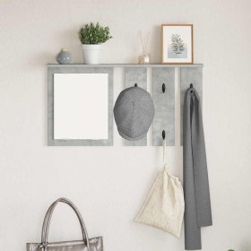 Perchero de pared con estante Gris hormigón 85 x 10 x 45 cm en Estanterías | Comprar online en Foru.es