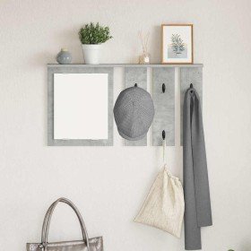 Perchero de pared con estante Gris hormigón 85 x 10 x 45 cm en Estanterías | Comprar online en Foru.es