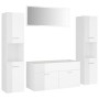 Juego de muebles de baño madera de ingeniería blanco brillo de vidaXL, Muebles de baño - Ref: Foro24-3071069, Precio: 224,88 ...