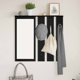 Perchero de pared con estante Roble negro 84 x 10 x 80 cm en Estanterías | Comprar online en Foru.es
