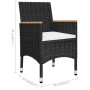 Juego de comedor de jardín de 3 piezas negro de vidaXL, Conjuntos de jardín - Ref: Foro24-3068687, Precio: 223,08 €, Descuent...