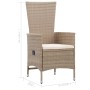Juego de comedor de jardín 5 piezas beige de vidaXL, Conjuntos de jardín - Ref: Foro24-3068762, Precio: 626,45 €, Descuento: %