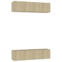 Juego de muebles de salón 4 piezas roble Sonoma 60x30x30 cm en Muebles TV | Comprar online en Foru.es