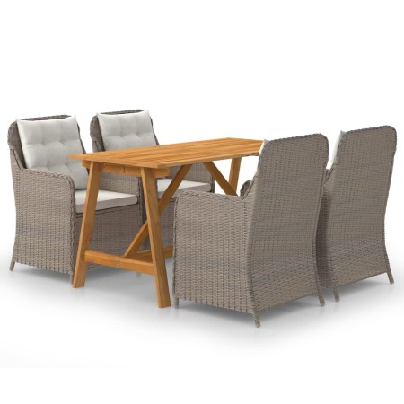 Juego de comedor para jardín 5 piezas marrón de vidaXL, Conjuntos de jardín - Ref: Foro24-3068771, Precio: 779,92 €, Descuent...