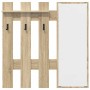 Perchero de pared con espejo Roble Sonoma 100 x 10 x 100 cm en Estanterías | Comprar online en Foru.es