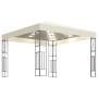 Cenador con tira de luces LED 3x3 m tela color crema de vidaXL, Carpas y cenadores - Ref: Foro24-3070326, Precio: 257,50 €, D...