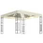 Cenador con tira de luces LED 3x3 m tela color crema de vidaXL, Carpas y cenadores - Ref: Foro24-3070326, Precio: 253,08 €, D...