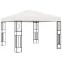 Cenador con tira de luces LED 3x3 m tela color crema de vidaXL, Carpas y cenadores - Ref: Foro24-3070326, Precio: 253,08 €, D...
