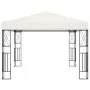 Cenador con tira de luces LED 3x3 m tela color crema de vidaXL, Carpas y cenadores - Ref: Foro24-3070326, Precio: 253,08 €, D...