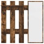 Perchero de pared con espejo Roble ahumado 100 x 10 x 100 cm en Estanterías | Comprar online en Foru.es