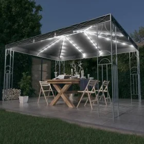 Cenador con tira de luces LED 400x300 cm gris antracita de vidaXL, Carpas y cenadores - Ref: Foro24-3070341, Precio: 291,31 €...