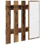 Perchero de pared con espejo Madera vieja 100 x 10 x 100 cm en Estanterías | Comprar online en Foru.es
