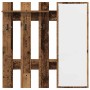 Perchero de pared con espejo Madera vieja 100 x 10 x 100 cm en Estanterías | Comprar online en Foru.es