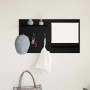 Perchero de pared con estante Roble Negro 90 x 10 x 50 cm en Estanterías | Comprar online en Foru.es
