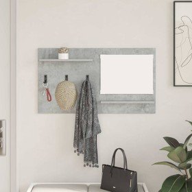 Perchero de pared con estante Gris Concreto 90 x 10 x 50 cm en Estanterías | Comprar online en Foru.es