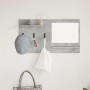 Perchero de pared con estante Gris Concreto 90 x 10 x 50 cm en Estanterías | Comprar online en Foru.es