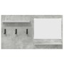 Perchero de pared con estante Gris Concreto 90 x 10 x 50 cm en Estanterías | Comprar online en Foru.es