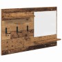 Perchero de pared con estante Madera vieja 90 x 10 x 50 cm en Estanterías | Comprar online en Foru.es