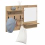 Perchero de pared con estante Roble artesanal 90 x 10 x 50 cm en Estanterías | Comprar online en Foru.es