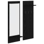 Perchero de pared con estante Roble Negro 70 x 10 x 90 cm en Estanterías | Comprar online en Foru.es