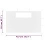 Paredes laterales de cenador con ventanas 2 unidades blanco de vidaXL, Accesorios para pabellones y cenadores - Ref: Foro24-3...