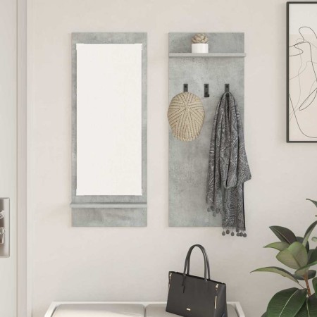 Perchero de pared con estante Gris Concreto 70 x 10 x 90 cm en Estanterías | Comprar online en Foru.es
