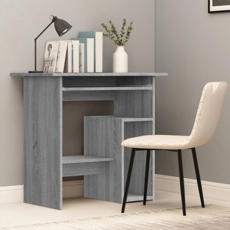 Escritorio de madera contrachapada gris Sonoma 80x45x74 cm de vidaXL, Escritorios - Ref: Foro24-815478, Precio: 61,75 €, Desc...