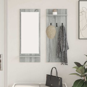 Perchero de pared con estante Gris Sonoma 70 x 10 x 90 cm en Estanterías | Comprar online en Foru.es