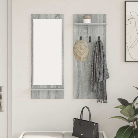 Perchero de pared con estante Gris Sonoma 70 x 10 x 90 cm en Estanterías | Comprar online en Foru.es