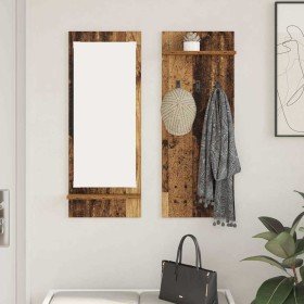 Perchero de pared con estante Madera vieja 70 x 10 x 90 cm en Estanterías | Comprar online en Foru.es