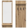 Perchero de pared con estante Roble artesanal 70 x 10 x 90 cm en Estanterías | Comprar online en Foru.es