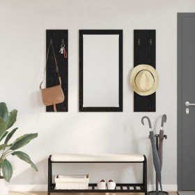 Perchero de pared con espejo Roble Negro 96 x 1,5 x 90 cm en Estanterías | Comprar online en Foru.es